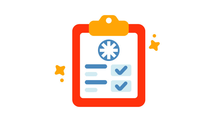 Medical achievement concept with a clipboard, star, and check marks. Ideal for healthcare success visuals in presentations and designs