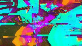 4k loop animation - Abstract neon green, pink glitch art pattern. Retro 80s, 90s, 2000s, Y2K style distortion, digital noise. Funky Futuristic cyberpunk animated pixelated seamless vj background - Powered by Shutterstock - Get 15% off with code: PIKWIZARD15