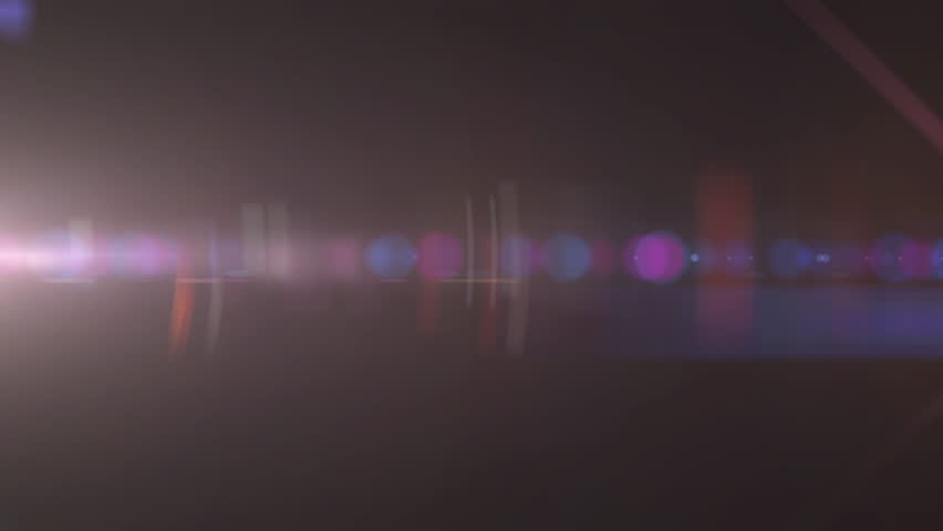 Abstract  pink rainbow light optical lens flares animation on black background for screen project overlay. 4K seamless loop dynamic kinetic bright star light rays effect. 