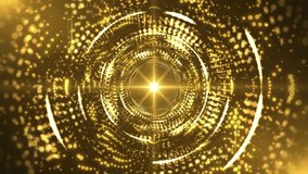 Golden Glowing Particles Tunnel with Shining Light Animation Background - Powered by Shutterstock - Get 15% off with code: PIKWIZARD15