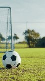 Penalty kick, children or football player with goal for winning at game or match in kids tournament. Sports, exercise or back of soccer athlete shooting ball in net at practice on field at stadium - Powered by Shutterstock - Get 15% off with code: PIKWIZARD15
