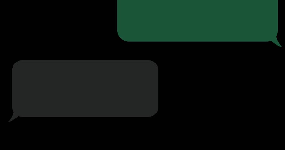 Video animation chat bubble interface 