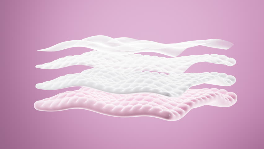 Comfortable and soft mattress background, 3d rendering. Motion Graphic.