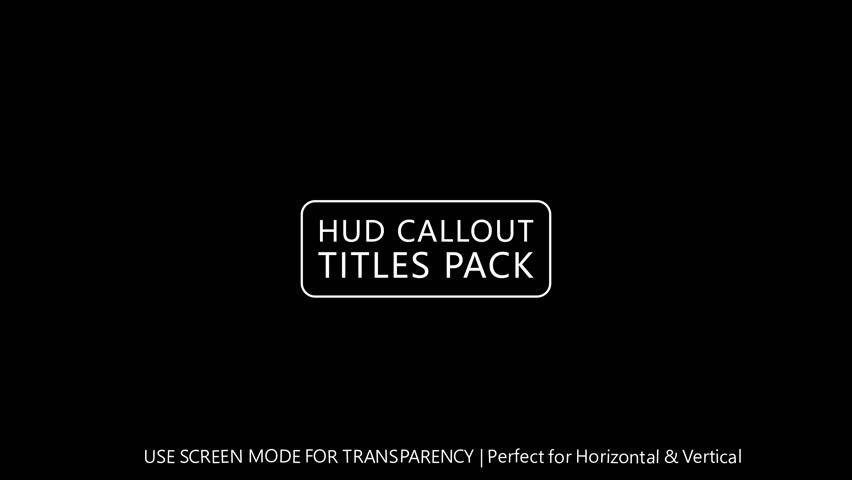 Modern HUD Style Callout Titles Animation Pack