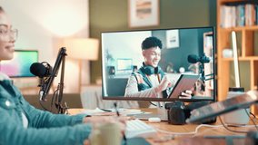 Woman, influencer and editing video with screen, laptop and production for effects or review. Monitor, tech or smile for content creation, broadcast or freelancer in house for social media podcast - Powered by Shutterstock - Get 15% off with code: PIKWIZARD15