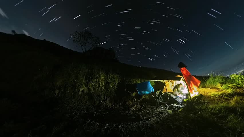 capturing star trail on the night