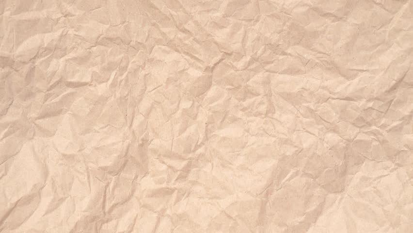 Loop of Craft Paper with deep folds and subtle crumples. Natural fiber texture and soft shadow animation create a tactile handmade backdrop for titles, logos or vintage scenes.