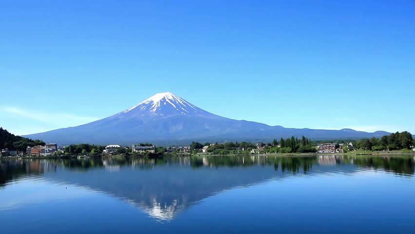 Majestic Mount Fuji Reflection in Calm Lake Waters