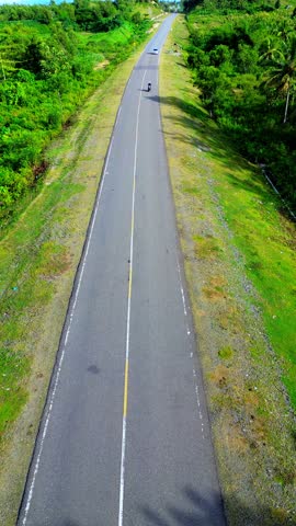 Aerial View of Road in Gorontalo, Indonesia