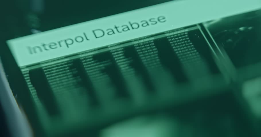 Interpol Database with criminals profiles and crime evidence