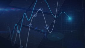 Cyan and white lines rising from bottom, undulating through panels, highlighting data trend shifts. Digital, data, visualization, futuristic, analytical, abstract, technology - Powered by Shutterstock - Get 15% off with code: PIKWIZARD15