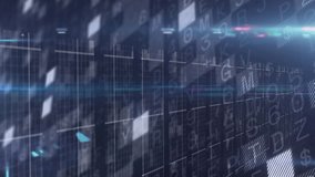 On load 3D globe rotating while timeline markers advancing and data drifting to show data trends. Futuristic, technology, analytics, visualization, planetary, digital, geometric - Powered by Shutterstock - Get 15% off with code: PIKWIZARD15