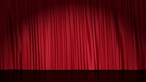 Realistic 3D animation of the luxurious and cozy red velvet or denim Austrian stage curtain rendered in UHD with alpha matte - Powered by Shutterstock - Get 15% off with code: PIKWIZARD15