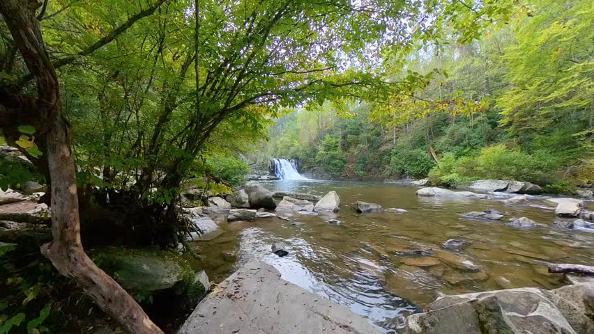 Abrams Falls Tumbles into Pool in Great Smoky Mountains National Park