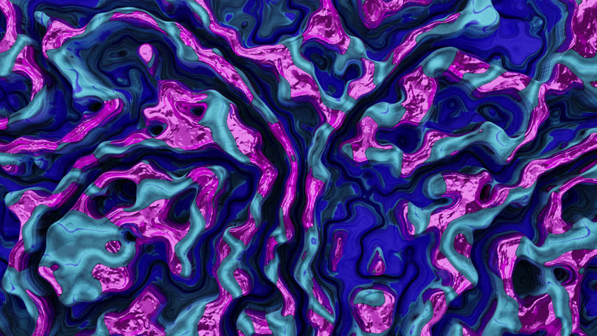 Abstract Organic Fluid background in Vibrant Purple and Blue. 3D Animation of Modern Decorative Motion Design. Abstract Organic Terrain loop animation Abstract 3D Animation of Colorful Liquid Terrain