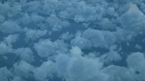 Cloud interface activating panels sliding across clouds, code flowing, ring rotating, icons pulsing. Holographic, futuristic, digital, technology, interface, data, abstract - Powered by Shutterstock - Get 15% off with code: PIKWIZARD15