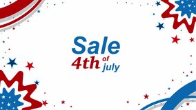Fourth of July sale promotion with dynamic patriotic graphic explosion - Powered by Shutterstock - Get 15% off with code: PIKWIZARD15