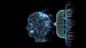 Automation data analytic with ai brain with digital visualization for big data scientist 4k footage - Powered by Shutterstock - Get 15% off with code: PIKWIZARD15