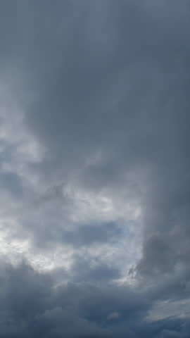 Dramatic sky with storm cloud on a cloudy day time lapse.