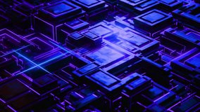 Abstract Digital Circuitry Neon Glowing Purple Blue Lines Technology Background Data Network - Powered by Shutterstock - Get 15% off with code: PIKWIZARD15