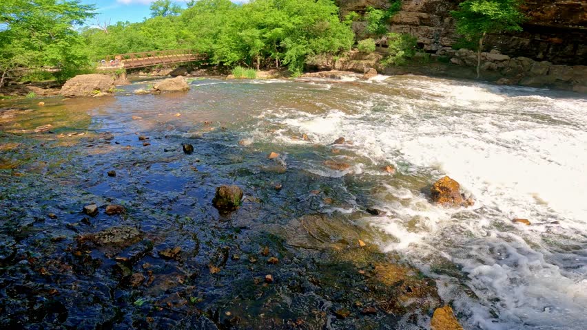 Breathtaking view of Willow Falls, a famous landmark at Willow River State Park