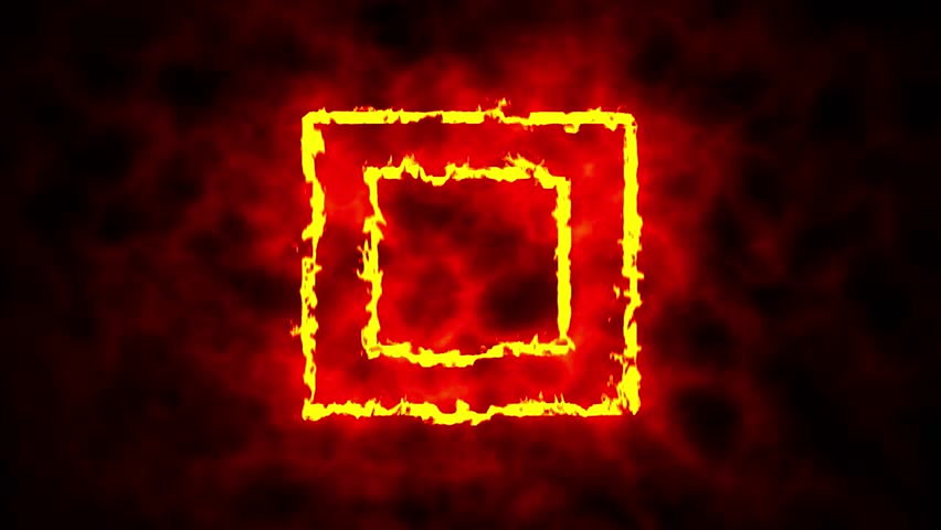 moving animation of a square frame that lights up like a sword saber. rotating glowing box background
