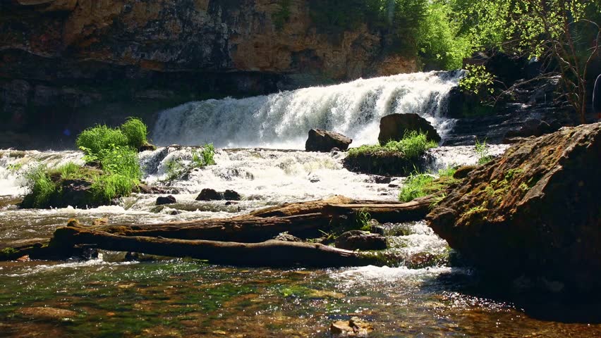 Breathtaking view of Willow Falls, a famous landmark at Willow River State Park