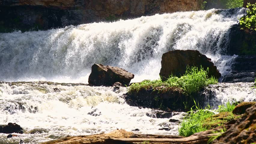 Breathtaking view of Willow Falls, a famous landmark at Willow River State Park