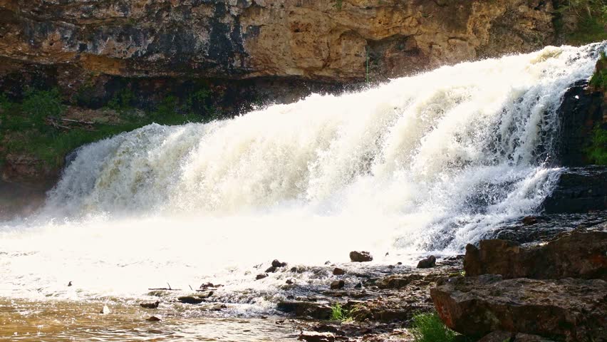 Breathtaking view of Willow Falls, a famous landmark at Willow River State Park