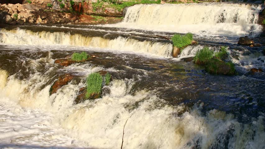 Breathtaking view of Willow Falls, a famous landmark at Willow River State Park