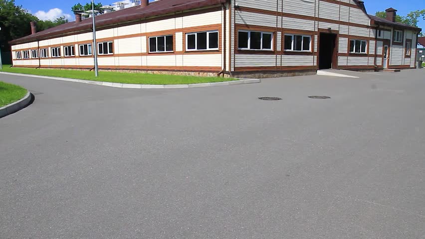 farm barn against the background of a beautiful sky