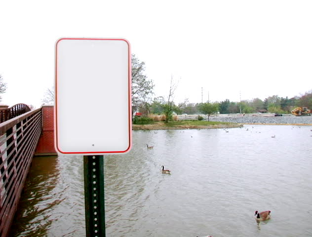 Blank Sign by Lake - 720x480 NTSC