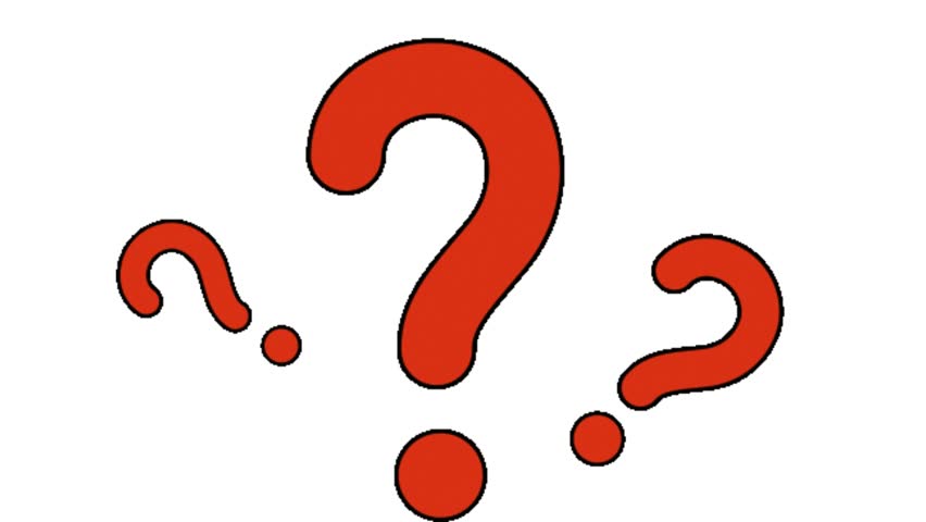 Red Question Marks Animation Loop