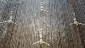 Time-lapse video of the iconic Dubai Mall indoor waterfall featuring human diver sculptures, creating a dramatic visual of motion and elegance inside the world’s largest shopping mall. - Powered by Shutterstock - Get 15% off with code: PIKWIZARD15