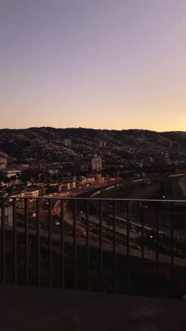 the beutiful valparaiso skyline at dawn