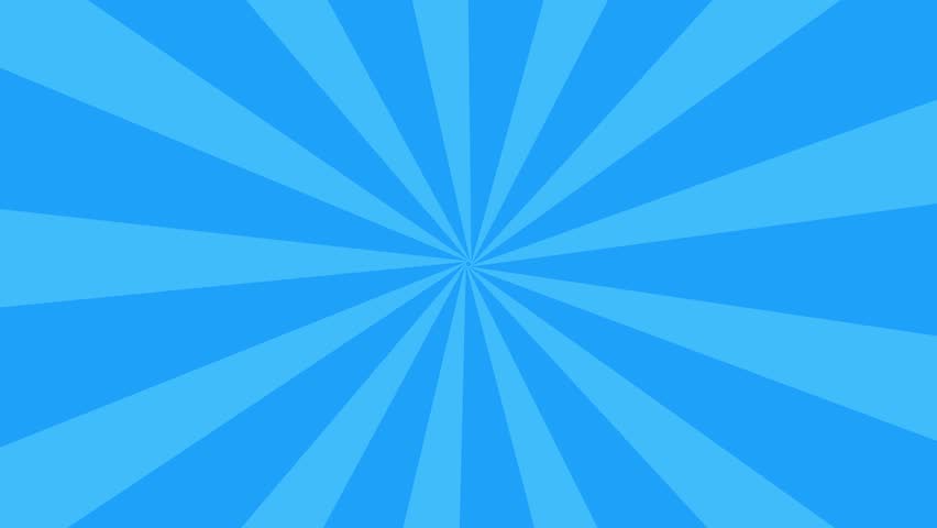 Vibrant Blue Sunburst Background  Animation Perfect for Comic Book, Retro Designs, and Energetic Projects. High-Resolution Video for Digital and Print Use.