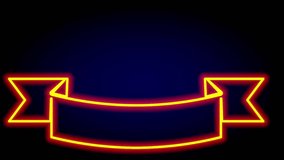 A glowing red neon banner ribbon stretches across the frame, ideal for text overlays or highlighting announcements in digital visual designs - Powered by Shutterstock - Get 15% off with code: PIKWIZARD15