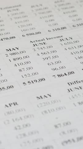 Money management strategy with detailed expense tracking. Financial records with highlighted numbers for clarity. Business planning, budgeting, and financial growth analysis