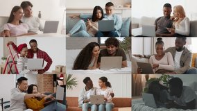 Diverse groups of people collaborating around laptops in various cozy settings - Powered by Shutterstock - Get 15% off with code: PIKWIZARD15