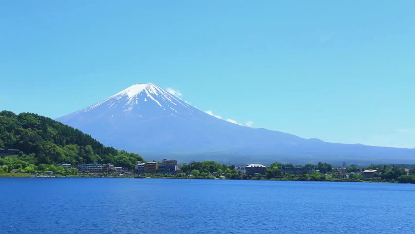 Panoramic View of Mount Fuji and Lake Ashi, Japan
