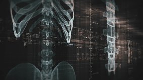 Futuristic biomedical concept of a doctor using advance holographic scanning a patient's backbone for spinal disc herniation diagnosis - Powered by Shutterstock - Get 15% off with code: PIKWIZARD15