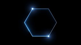 Video overlay glowing hexagonal grid on black background for sci-fi blockchain biotech and futuristic concept - Powered by Shutterstock - Get 15% off with code: PIKWIZARD15