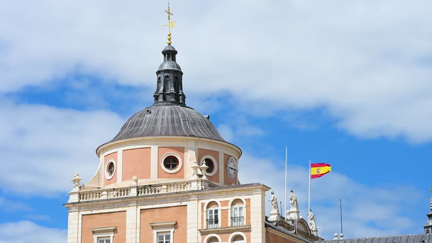 ARANJUEZ, SPAIN - The grand architecture of the Royal Palace, historic spring residence for Spanish monarchs. A majestic landmark showcasing centuries of royal history and design.