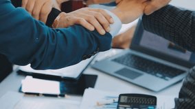 Team of business people working together in the meeting room office, teamwork background charts and graphs banner, double exposure successful teamwork,business planning concept Video - Powered by Shutterstock - Get 15% off with code: PIKWIZARD15