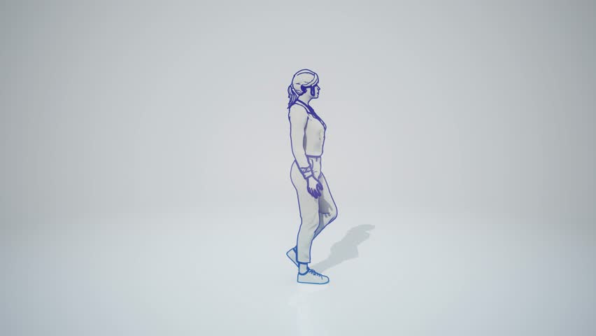 Conceptual 3D animation of a woman's gut