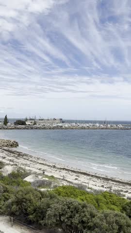 Coastal View of Marina and Beach in Western Australia