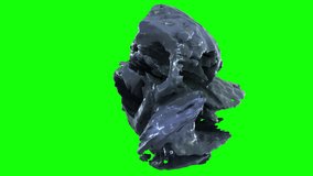 Viscous liquid form on green screen. 3D animation of viscous organic fluid shape. Organic form with fluid surface isolated - Powered by Shutterstock - Get 15% off with code: PIKWIZARD15