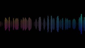 Simple Monochrome voice animation with glowing shape on black background - Powered by Shutterstock - Get 15% off with code: PIKWIZARD15