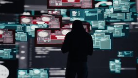 Professional spy compromising cyber security through malware and viruses, digital threat of hacking with unauthorized intrusion into secure networks. Leading to quantum threat and risk. Camera B. - Powered by Shutterstock - Get 15% off with code: PIKWIZARD15