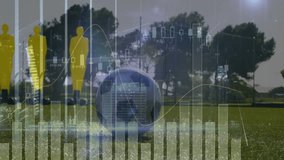 Soccer player stepping in trapping ball on turf with sliding charts pulsing for sports analytics. Athletic, training, motion, outdoors, performance, strategy, determination - Powered by Shutterstock - Get 15% off with code: PIKWIZARD15